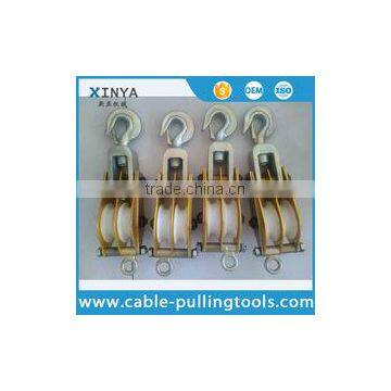 Coir rope aluminous hoisting pulley tackle ,rope pulley blocks for lifting