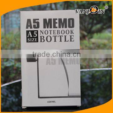 A5 Memobottle Notebook Shaped Flat Portable Plastic Water Bottle for Travelling photo-5