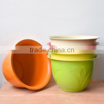 Bright color biodegradable plant fiber small decorative flower pots