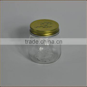 Hotsale 280ml glass jar with metal lid for sale