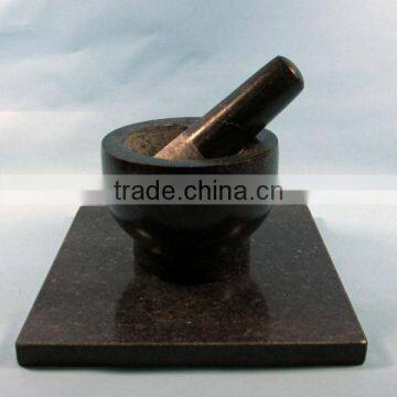 Small Polished Granite Mortar and Pestle photo-5
