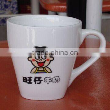 10oz standard size porcelain cup with handle