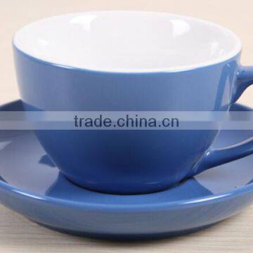 300ml glazed coffee mug set 300ml glazed porcelain tea mug with saucer