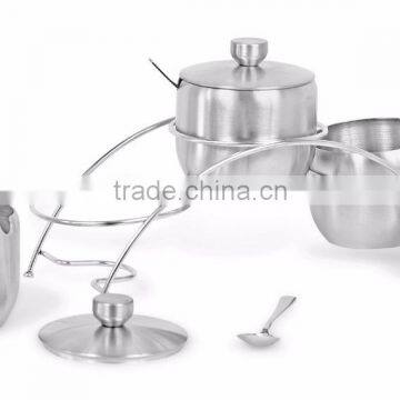 Stainless Steel Seasoning/Condiments/Spice Containers With Flip Top Lids photo-5