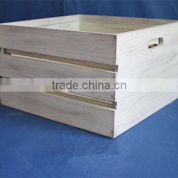 FRENCH CHIC RETRO GENUINE VINTAGE USED WOODEN WINE CRATES BOX photo-3