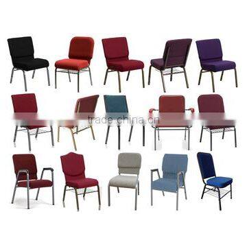 Hot Sell Used Stacking Metal Church Chair With Bookrack photo-5