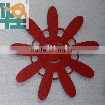 3mm laser cut flower shapes felt placemat