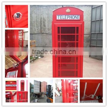 Botou Hengsheng antique red telephone Kiosk London telephone booth for sale