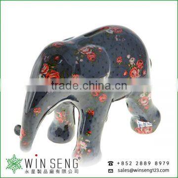 Direct Factory Produce Animal Shape Ceramic Elephant Piggy Bank photo-2