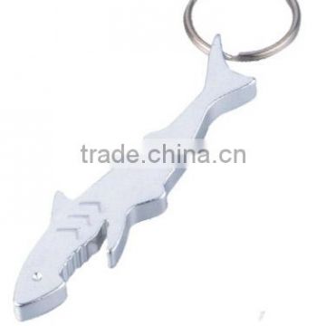 Fish Shaped Metal Bottle Opener Keychain Keyring Key Chain Ring