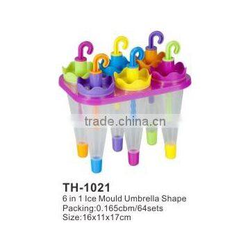 ice lolly mold 6 in 1 ice Mould umbrella shape popsicle mould