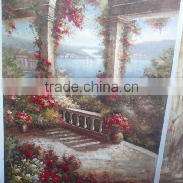 Quality Handmade Garden Oil Painting on Canvas