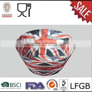 Union Jack Design Melamine Dinner Bowl,Fruit Bowl