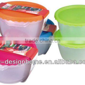 2 PCS FUCHSIA, TURQUOISE, LIME GREEN, ORANGE 2.2L ROUND PP PLASTIC FOOD CONTAINER