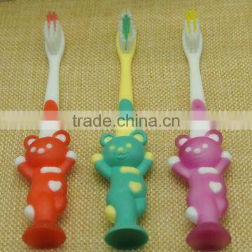 High Quality Nylon Bristle Rubber Handle Kid Toothbrush Bring Sucker photo-4