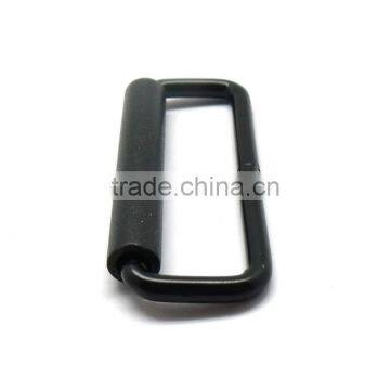 Rectangle W/Black Roller in 1.5" X 3/8" , Rectangle Metal Loop W/Roller, Metal Loop With Roller photo-2