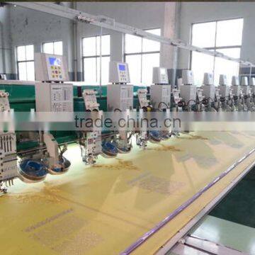 10 heads hot fix beads and flat computerized embroidery machine price with easy cording device
