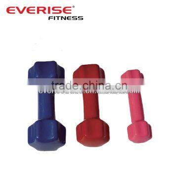 Vinyl coated / 6 edge dumbbell / hot sale colorful dumbbell