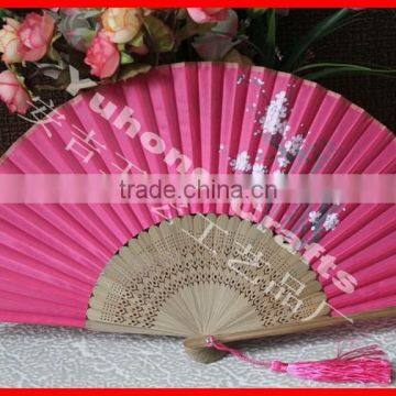 21cm Bamboo Cloth Hand Fan for Promotion photo-2