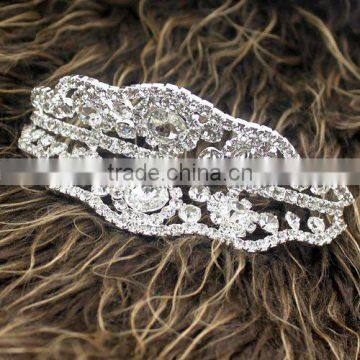 Fashion Rhinestone Crystal Clear Silver Wedding Hair Crown Tiaras Halo H172-064 photo-2