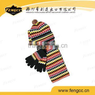 Customized Design Fashion Knitted Set, Scarf, Hat, Gloves photo-5