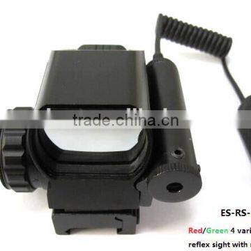 Erains TAC Optics Tactical Reflex Sight With 4 Variable Red Dot Reticles Scope With Red Laser Sight Attached photo-3