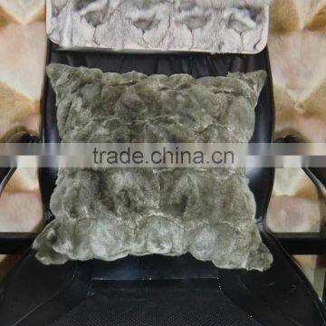 2015 Luxury Rex Rabbit Fur Cushion Covers photo-2