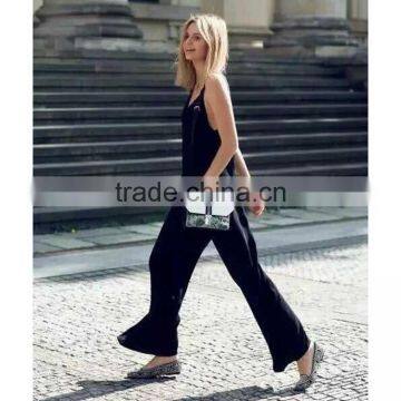 2015 new arrival european style summer casual full length jumpsuit