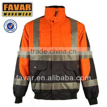 Oxford winter flame retardant reflective jacket coat 240gsm