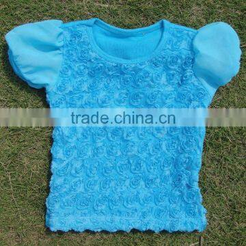 Wholesale Childrens t Shirt Baby Tops With Rose photo-2