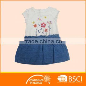 Children Wear Floral Cotton Baby Girl Dress