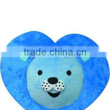 blue heart shape lion head mascot costume