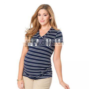 OEM plus size fashion women maternity t shirt maternity clothes cheap