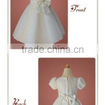 Best Selling Fashion Baby Girl Short Sleeve Summer Princess Party Dress Lace Dress Bid Bow-knot Low Price Kids Clothes photo-6