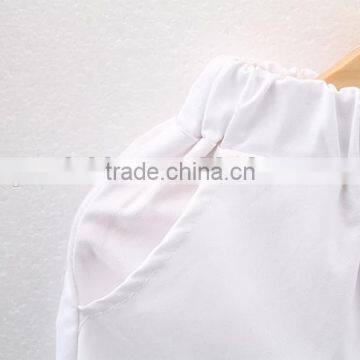 Child 2017 Summer New Korean Fashion Outfit 2pcs Set Baby Flutter Sleeve Dress White Shorts Cotton Clothing for Children photo-6