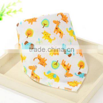 S33343W Infant Baby Bib 100% Cotton Absorbent Bandana Dribble Bib With Adjustable Snaps photo-2