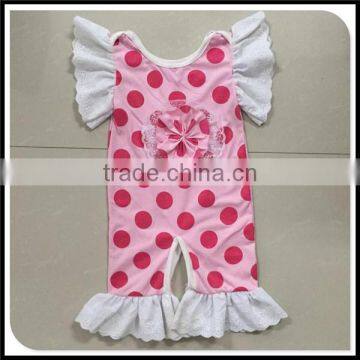 2016 Wholesale Hot Pink Baby Rompers Cute Cotton Seersucker Baby Heart Pattern Ruffles Rompers Soft Baby Girl Cotton Romper photo-6
