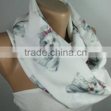 Dog Print Scarf Yorkshire Terrier Infinity Scarf Loop Scarf Winter Scarf Scarf Women Fashion Accessories Valentines Day Gift Ide photo-6