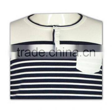 ISO9001/BSCI Manufature Navy Blue Teenager Striped Pattern Cardigan Sweater