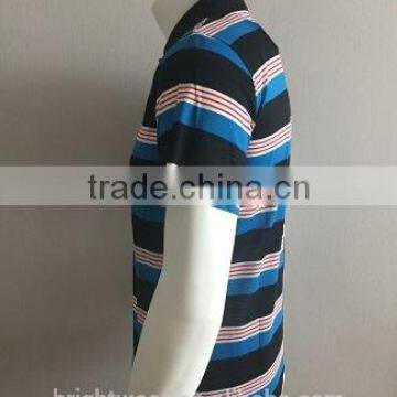 Men's Wholesale Knitted Custom Striped Polo Shirt