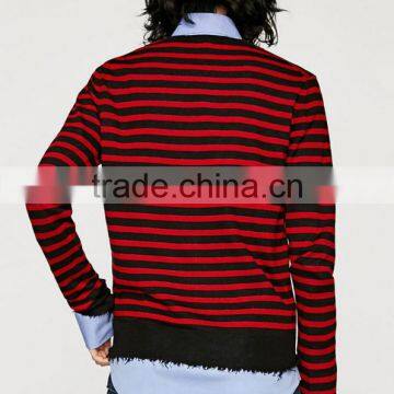 2017 Men Creative Youthful Pullover Stripe Woollen Sweaters for Custom Wholesale photo-3
