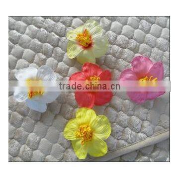size 5cm, high quality various color hibiscus flowers, artifical silk flowers