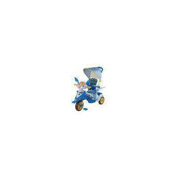 Baby Smart Trike With A Large Storage Basket , Blue Children Tricycle