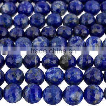 natural round lapis bead faceted lapis beads