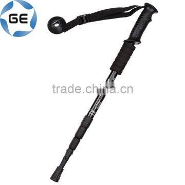 High Quality Rubber Grip 4 Sections Telescopic Trekking Pole Outdoor Walking Alpenstock 6061 Aluminium Alloy Hiking Stick photo-2