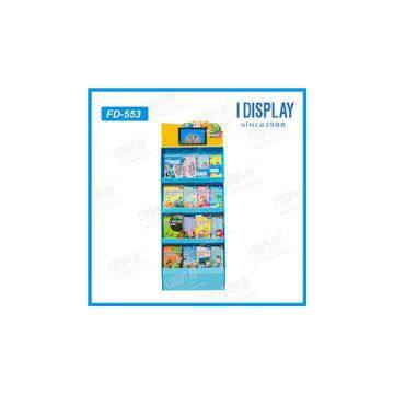 Customized Paper Material Pos Display Rack With LCD For Sales Promotions