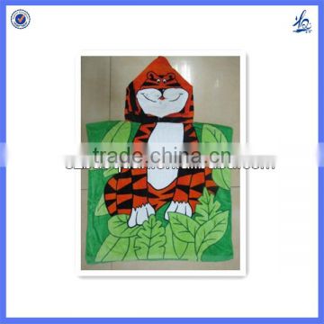 2016 popular animal design kids hooded towel, OEM design poncho