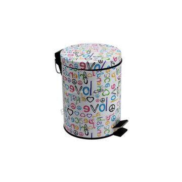 Kitchen stainless steel oval dust bin pedal bin step bin