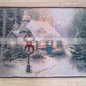Happy Holiday Jacquard Decorative Mat