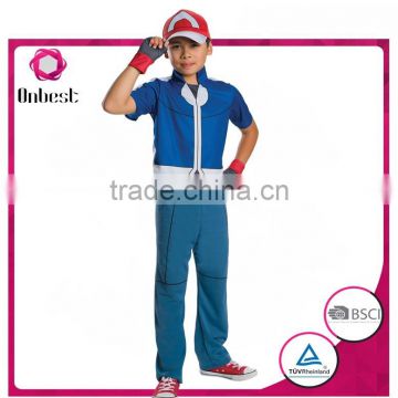 Onbest blue sportsman short sleeve halloween&carnival career costume with hat&gloves for child